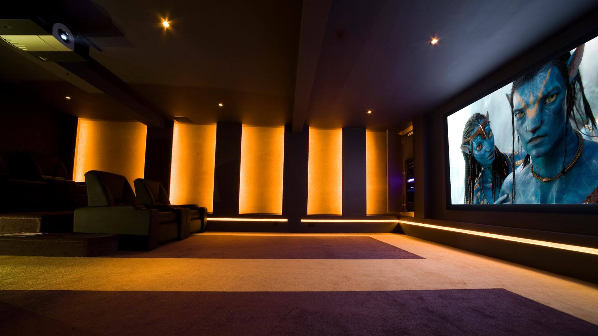 Cinema room lighting.