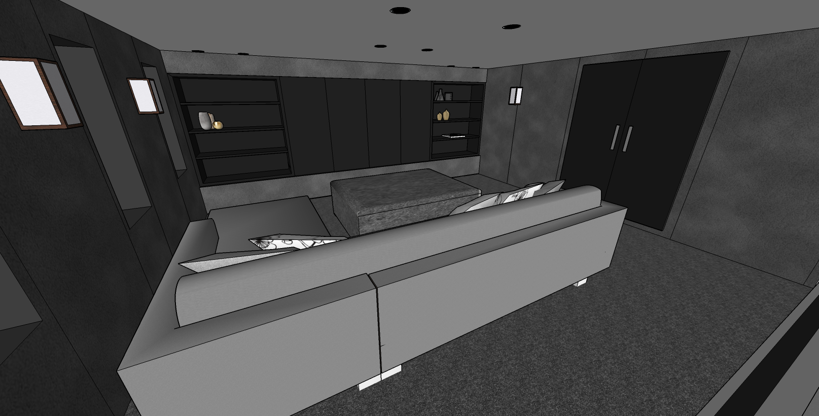 home cinema illustration drawing