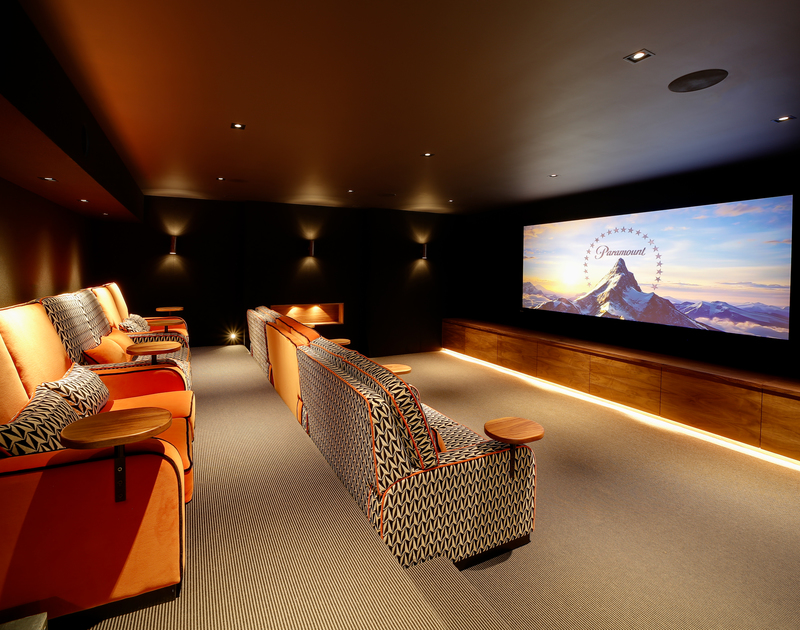completed side view of a cinema room