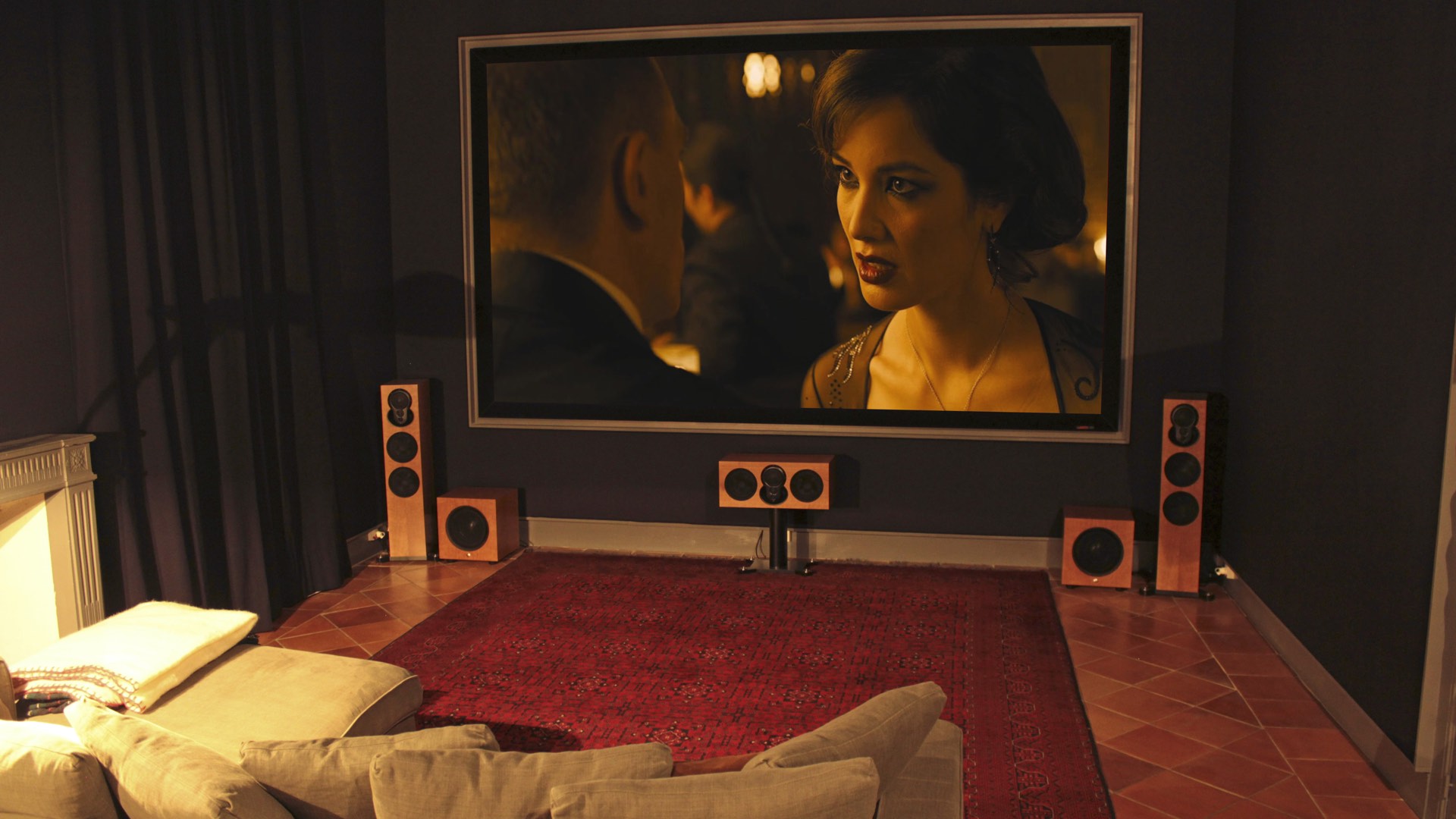 home cinema with speakers