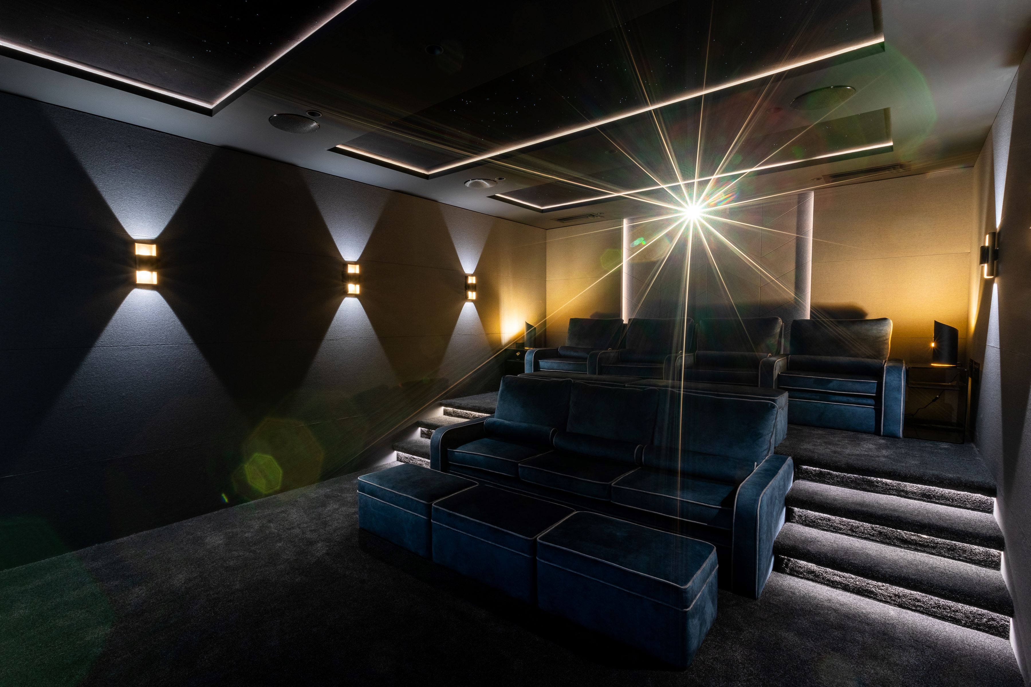 Stunning Home Cinema lighting design viewDesign