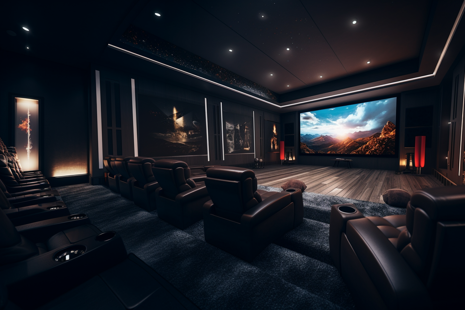 Wide view home cinema installation Finite Solutions