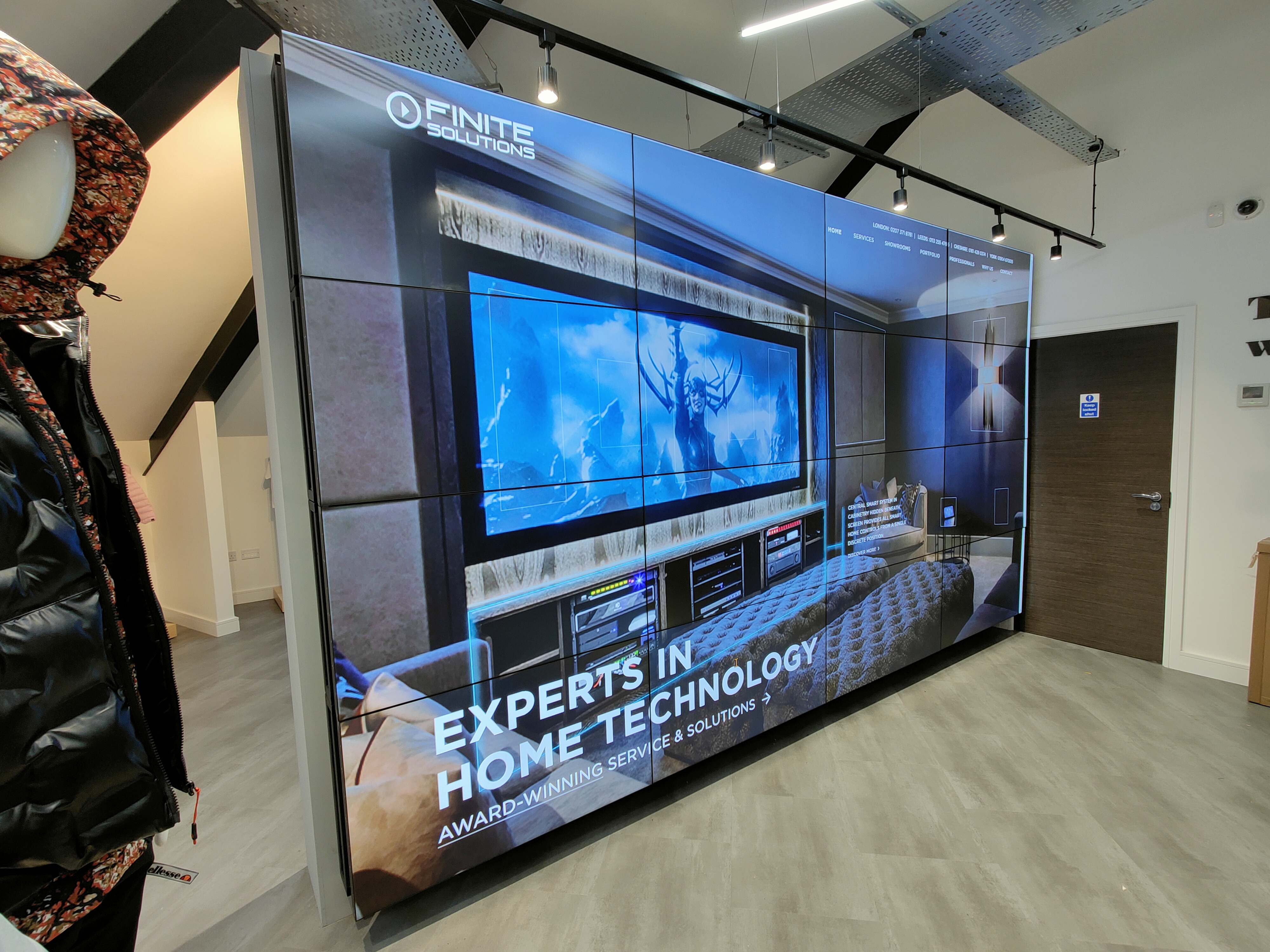 Partition wall cinema screen